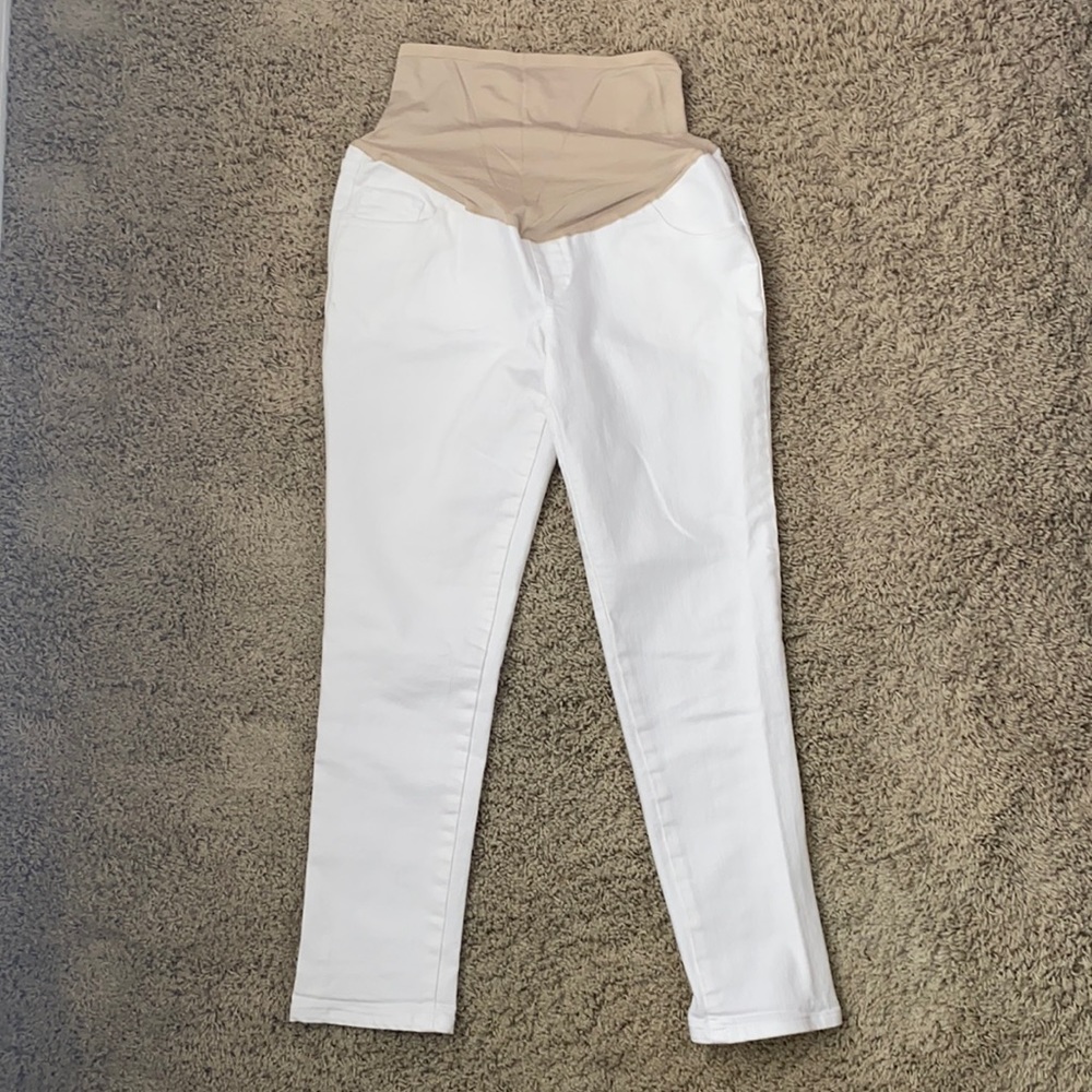 Old Navy White Maternity Jeans